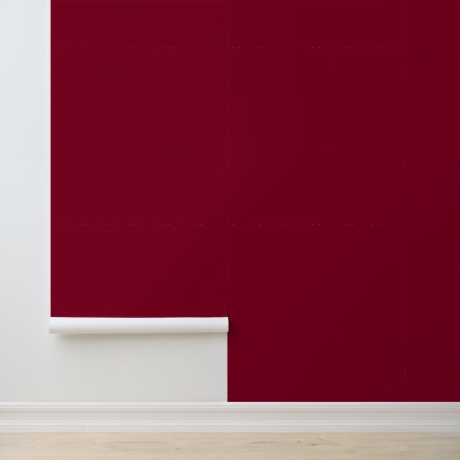 Eleganter Bordeaux schlichte Vollfarben Klassiker Tapete (Anwendung)