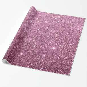 Eleganter bordeauxrosa abstrakter Girl-Glitzer Geschenkpapier