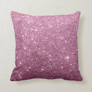 Eleganter bordeauxrosa abstrakter Girl-Glitzer Kissen