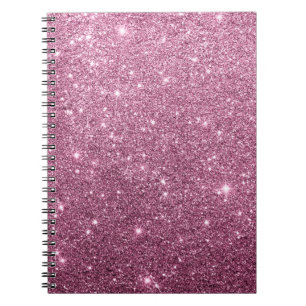Eleganter bordeauxrosa abstrakter Girl-Glitzer Notizblock