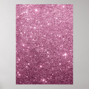 Eleganter bordeauxrosa abstrakter Glitzer Poster