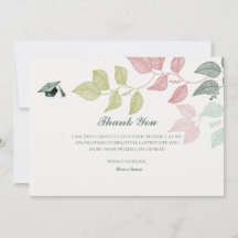 Eleganter botanischer Abschluss Dankeschön-Karte