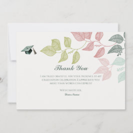 Eleganter botanischer Abschluss Dankeschön-Karte Einladung