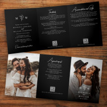 Eleganter Botanischer All-in-One QR Code Hochzeit
