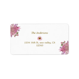 Eleganter botanischer Blumenversand Adressaufkleber