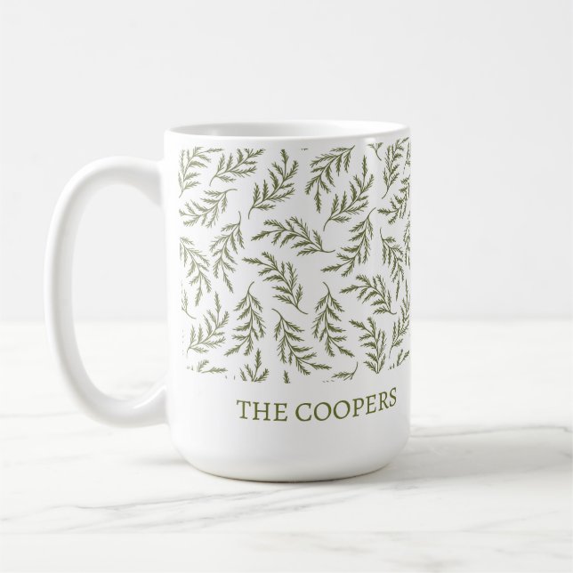 Eleganter botanischer Feiertag Kaffeetasse (Links)