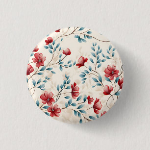 Eleganter botanischer floraler Zweig Button