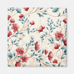 Eleganter botanischer floraler Zweig Magnet