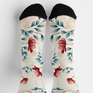 Eleganter botanischer floraler Zweig Socken