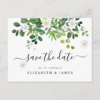 Eleganter botanischer Garten Save the Date