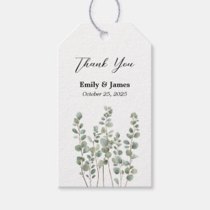 Eleganter botanischer Hochzeitstag Geschenkanhänger