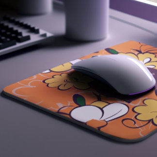 Eleganter botanischer individueller Name Orange We Mousepad