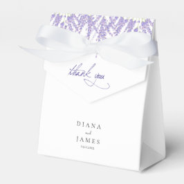 Eleganter botanischer Lavendel Wedding danke Geschenkschachtel