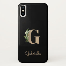 Eleganter Botanischer Monogram Gold Letter G Case-Mate iPhone Hülle