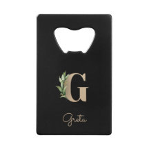 Eleganter Botanischer Monogram Gold Letter G