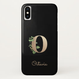 Eleganter Botanischer Monogram Gold Letter O Case-Mate iPhone Hülle