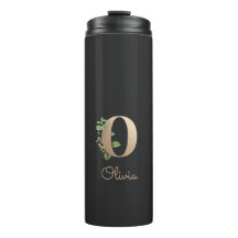 Eleganter Botanischer Monogram Gold Letter O