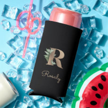 Eleganter Botanischer Monogram Gold Letter R