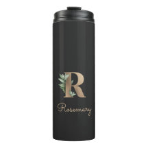 Eleganter Botanischer Monogram Gold Letter R