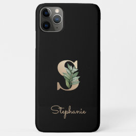 Eleganter Botanischer Monogram Gold Letter S Case-Mate iPhone Hülle