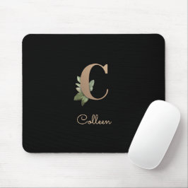 Eleganter Botanischer Monogramm-Brief C Mousepad