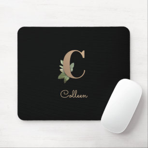 Eleganter Botanischer Monogramm-Brief C Mousepad
