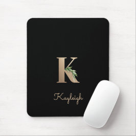 Eleganter Botanischer Monogramm-Brief K Mousepad