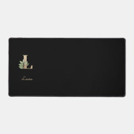 Eleganter Botanischer Monogramm-Brief L Schreibtischunterlage