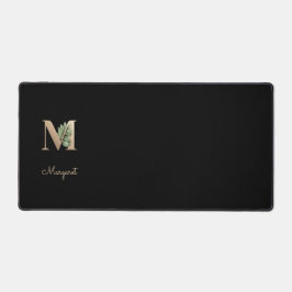 Eleganter Botanischer Monogramm-Brief M Schreibtischunterlage