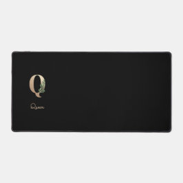 Eleganter Botanischer Monogramm-Brief Q Schreibtischunterlage