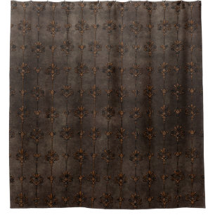Eleganter brauner Damast Duschvorhang