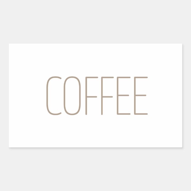 Eleganter brauner Kaffee Rechteckiger Aufkleber (Vorderseite)