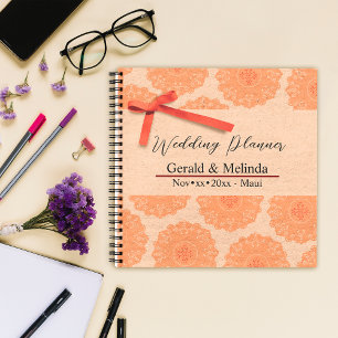 Eleganter Brauner Mandala-Hochzeitsplaner Notizbuch