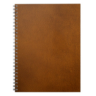 Eleganter brauner Orangenleder Retro Hintergrund Notizblock