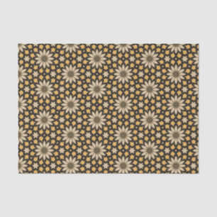 Eleganter brauner und goldener Ton Moderne geometr Seidenpapier