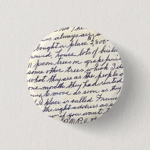 Eleganter Brief mit Liebe handschriftlich Button