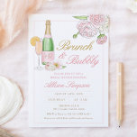 Eleganter Brunch und Bubbly-Einladung Einladung<br><div class="desc">・ Eleganter Brunch und Bubbly Bridal Shower Einladung Fügen Sie auf der Rückseite einen benutzerdefinierten Text hinzu,  um alle zusätzlichen Informationen für Ihre Gäste zu liefern.</div>