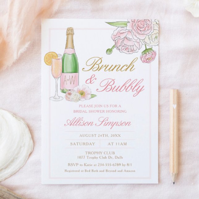 Eleganter Brunch und Bubbly-Einladung Einladung (Von Creator hochgeladen)