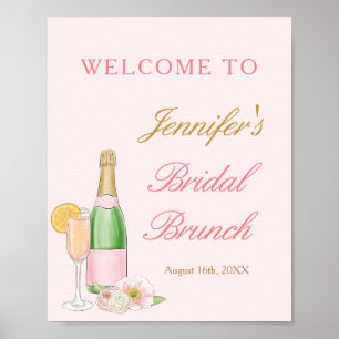 Eleganter Brunch und prickelnder Braut-Brunch-Will Poster