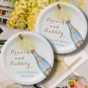 Eleganter Brunch und sprudelnde Brautparty Pappteller
