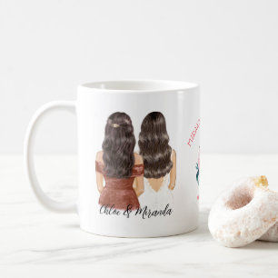 Eleganter Brünetter Blumenchic Kaffeetasse
