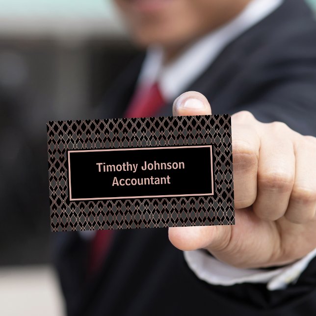 Eleganter Buchhalter für Kupfer und schwarzes Must Visitenkarte (Von Creator hochgeladen)