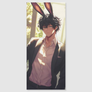 Eleganter Bunny Ikemen Anime Magnetkarte