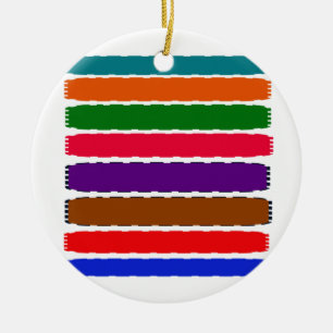 Eleganter bunter Regenbogen schneidet Muster Keramikornament