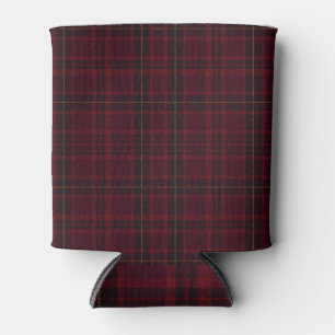 Eleganter Burgunder-Tartan Dosenkühler