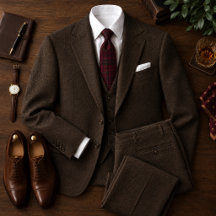 Eleganter Burgunder-Tartan