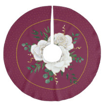 Eleganter Burgundy Glam Vintager weißer Rosenurlau