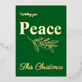 Eleganter Business Peace Dieses Weihnachtsfest Folien Feiertagskarte