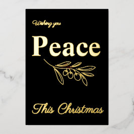 Eleganter Business Peace Dieses Weihnachtsfest Folien Feiertagskarte