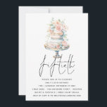 Eleganter Cake Dusty Pink Peach Script 50. Geburts Einladung<br><div class="desc">Eleganter Cake Dusty Pink Peach Script 50. Geburtstag. Drucken oder Drucken. Fiftieth ist in einem handgeschriebenen Set mit den Details unten mit einem Aquarellkuchen und Blumenbild. Personalisieren Sie die Erholung des Textes einfach mit Ihren Daten. Auch als digitaler Download verfügbar.</div>